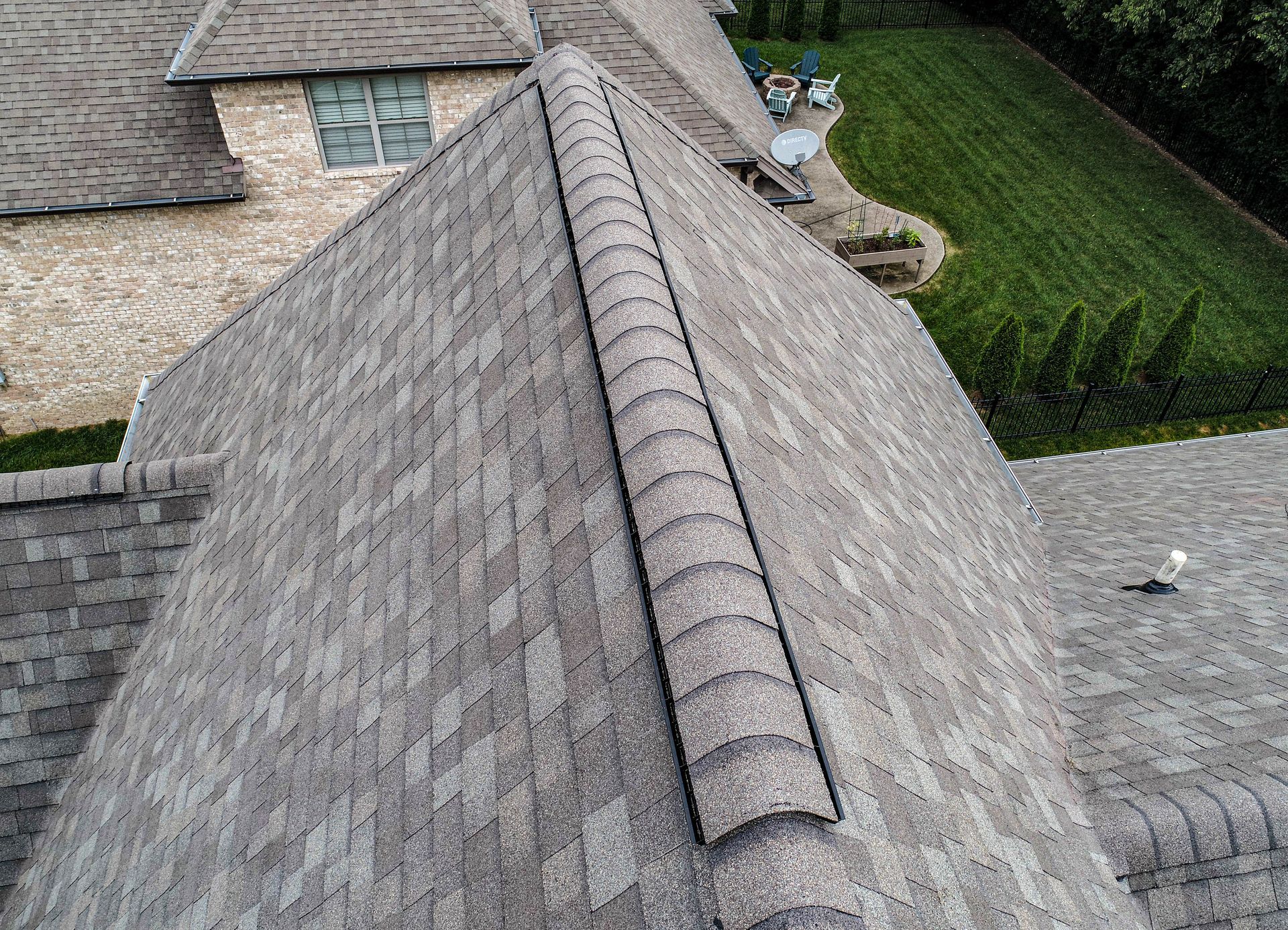 Close shot of finished roof install