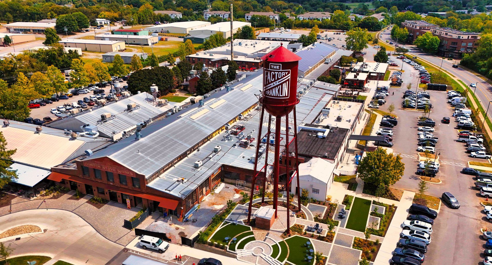 Aerial shot of the Franklin Factory