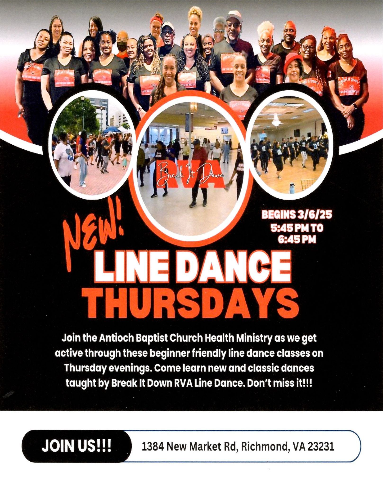 A poster for a line dance thursdays event