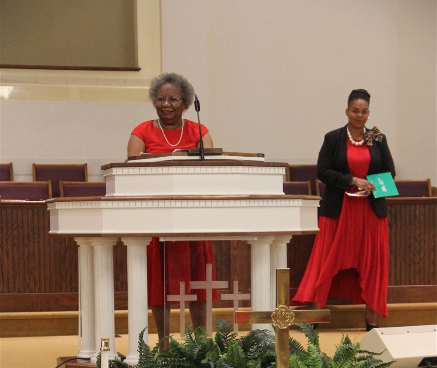 A large group of people are gathered in Sunday morning service at Antioch