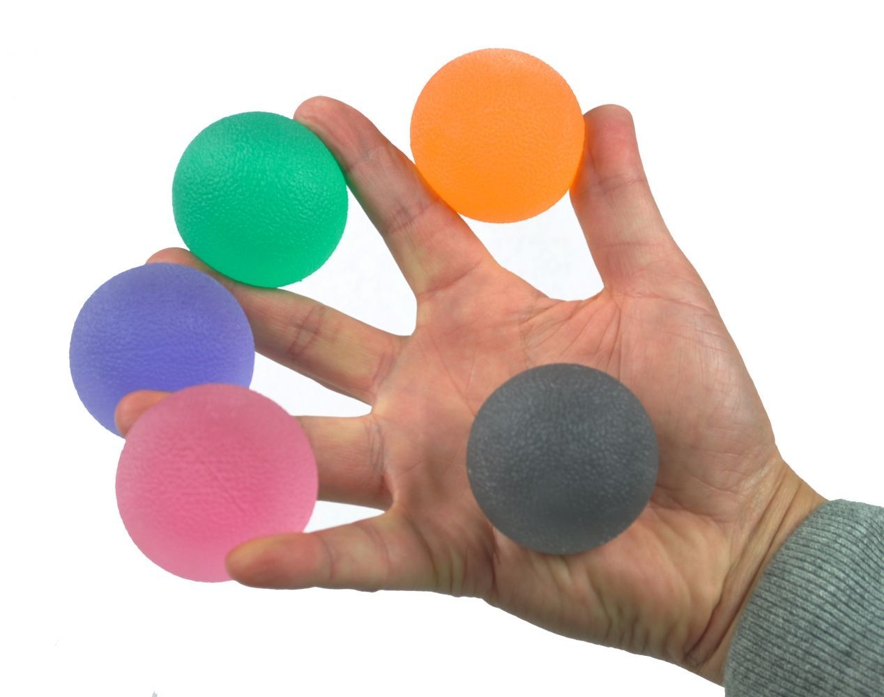 Man met 5 ballen in zijn hand