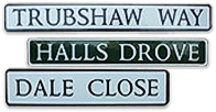 Aluminium Die-pressed sign for wall mounting