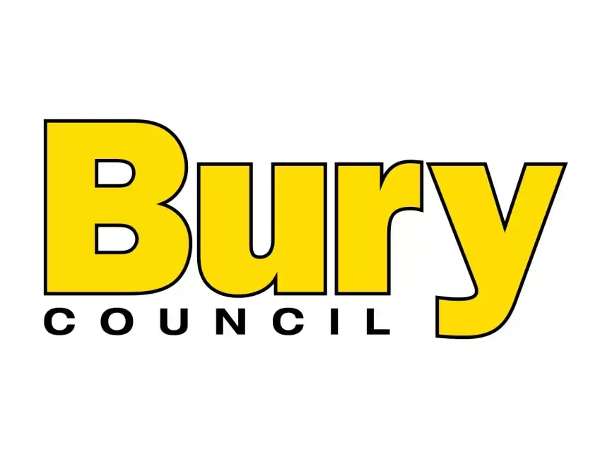 Street Name Plate Co. | the logo for the bury council is yellow and black