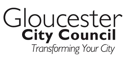 Street Name Plate Co. | the logo for gloucester city council is black and white