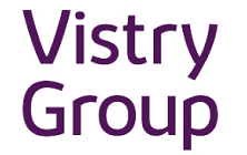 Street Name Plate Co. | the vistry group logo is purple and white on a white background .