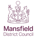 Street Name Plate Co. | the mansfield district council logo is a coat of arms with two lions and a cross .