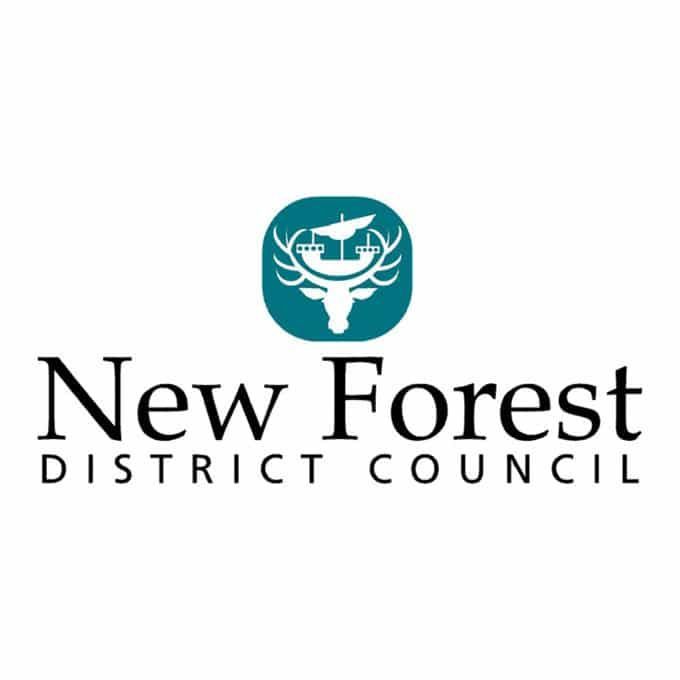 Street Name Plate Co. | a logo for the new forest district council with a deer head and antlers .