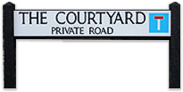 Polycarbonate Street Nameplate with Posts