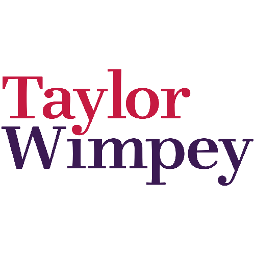 Street Name Plate Co. | a red and purple logo for taylor wimpey