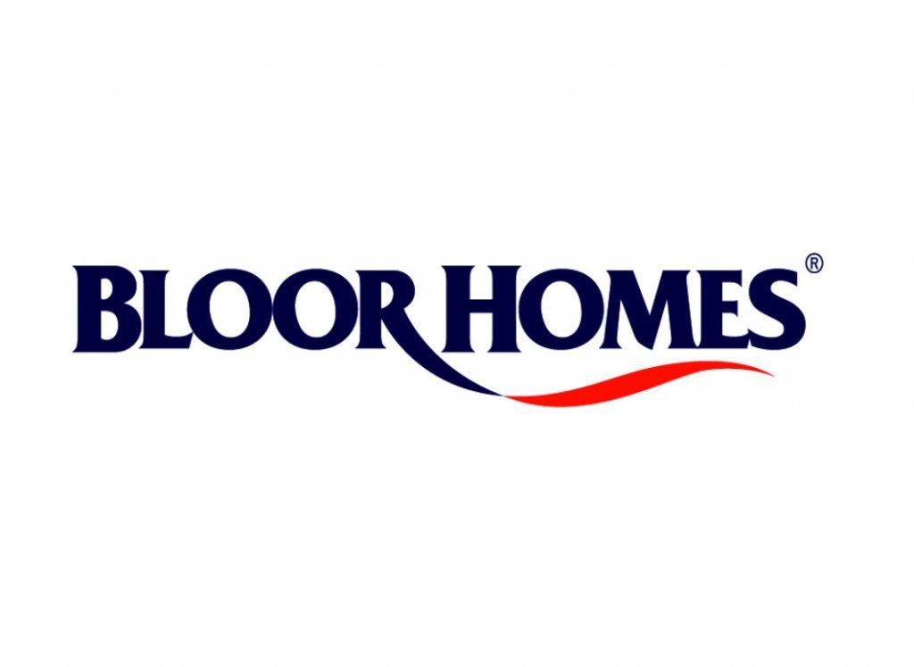 Street Name Plate Co. | a blue and red bloor homes logo on a white background