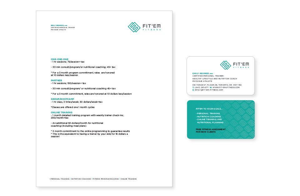 FIT’EM Fitness stationery