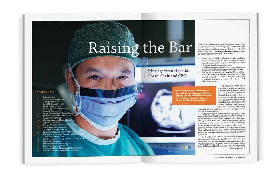 Spread of Mackenzie Health annual report