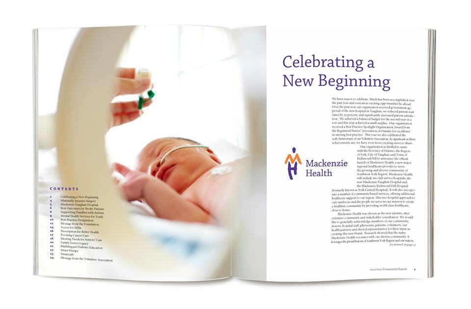 Spread of Mackenzie Health annual report