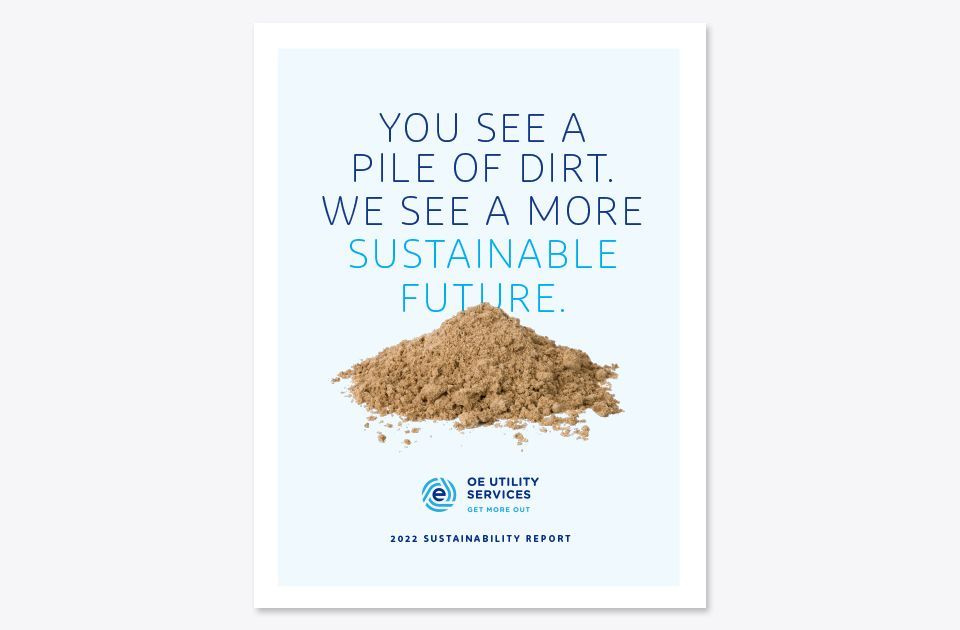 Cover of OE Utility Services sustainability report