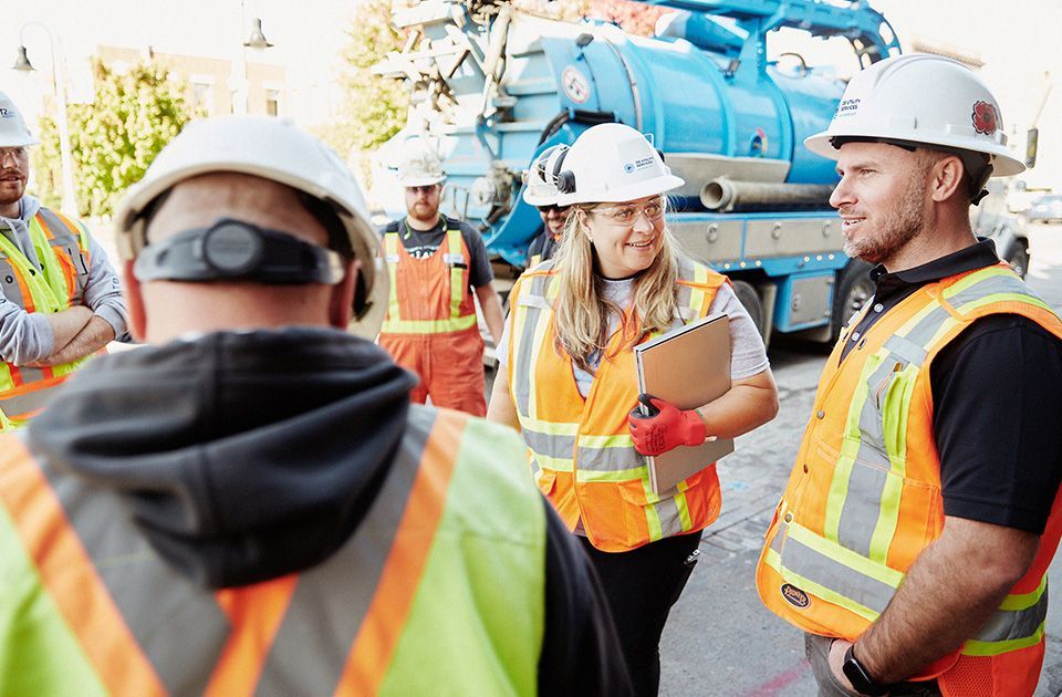 OE Utility Services workers on site