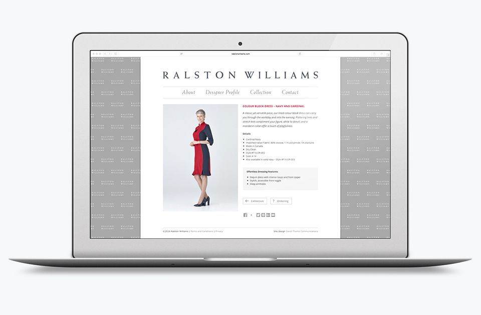 RalstonWilliams garment page