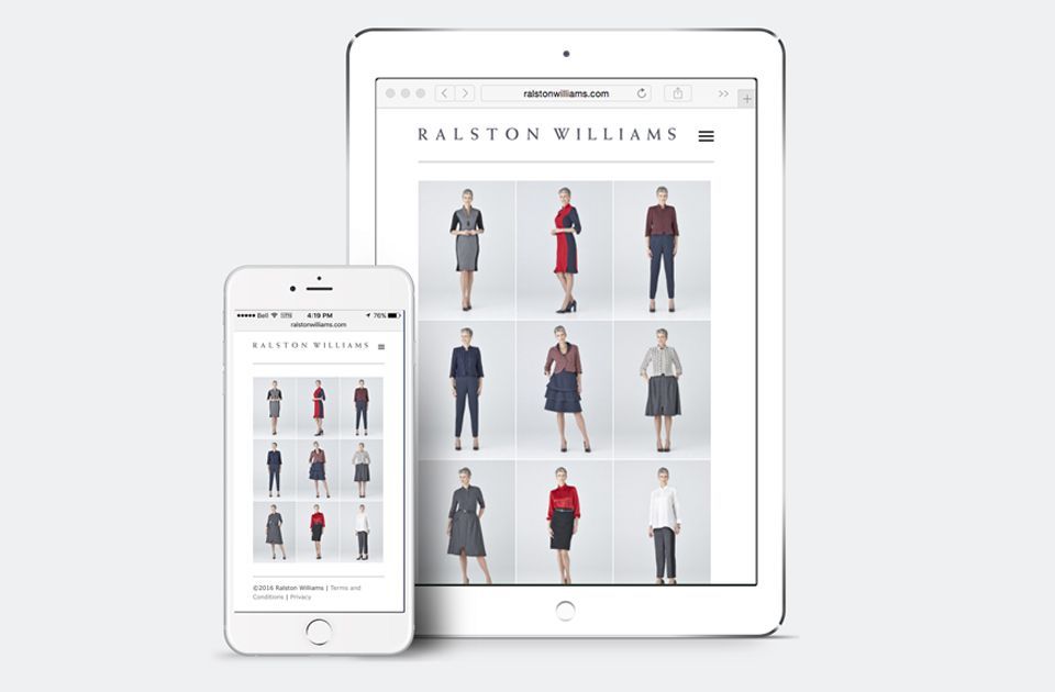 RalstonWilliams website on tablet and smart phone