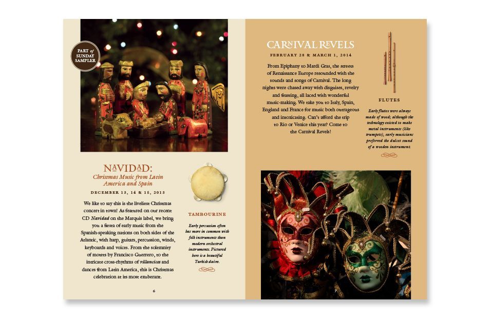 The Toronto Consort subscription brochure interior spread
