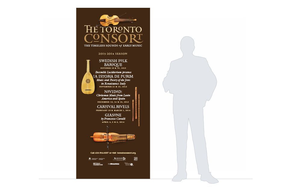The Toronto Consort trade show vertical banner