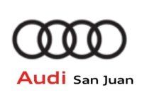 Audi logo over text