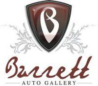 Logo for Barrett Auto Gallery: A shield with a stylized