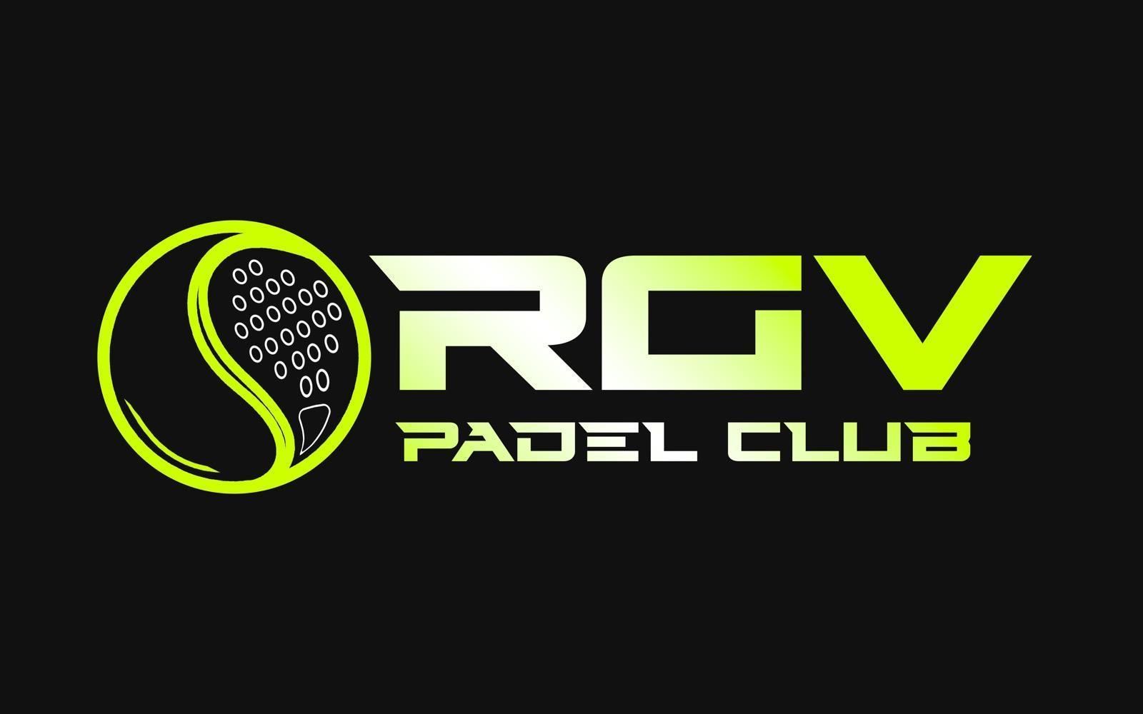 RGV Padel Club logo with a lime green tennis ball and