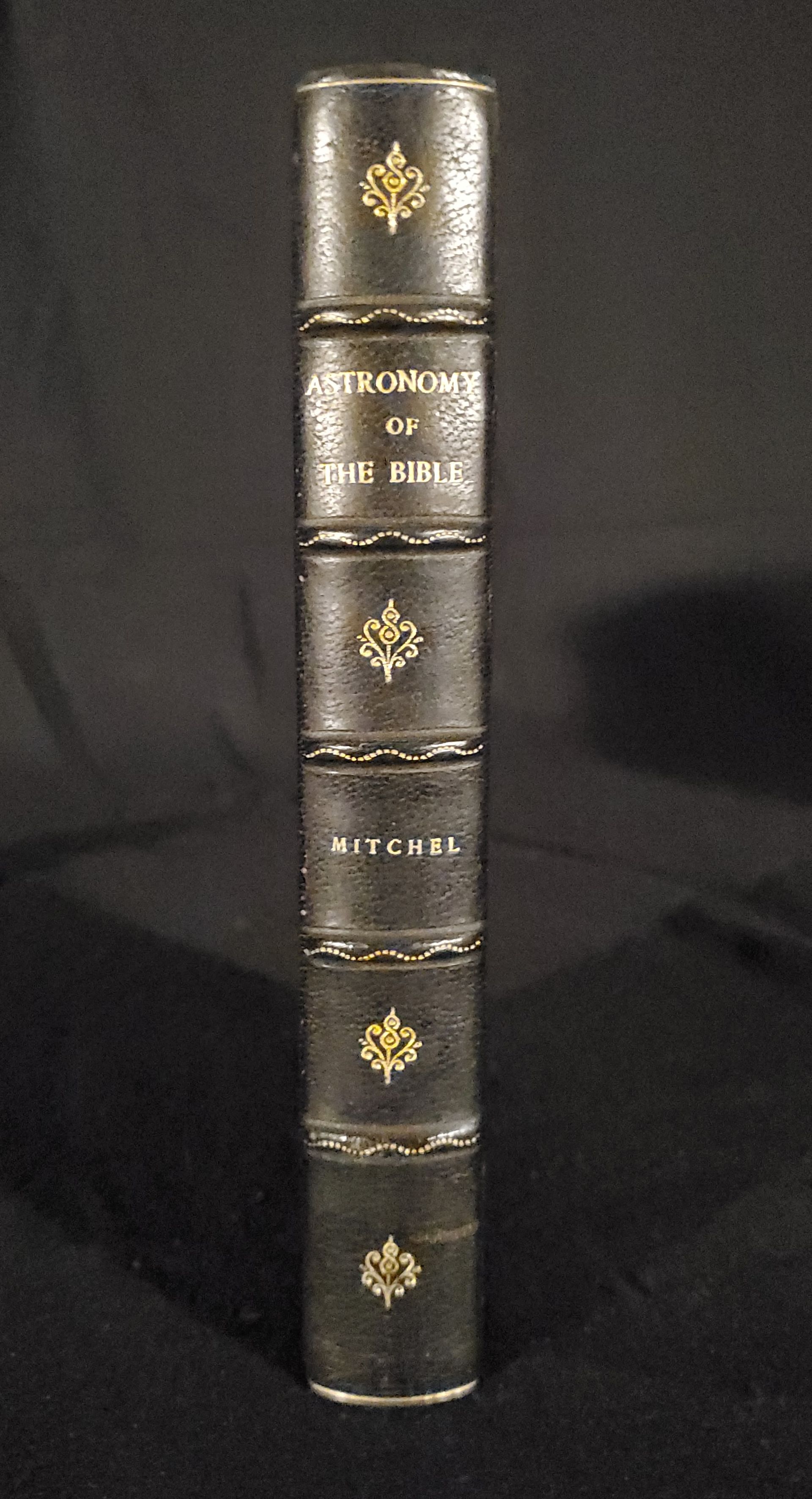 1863 ~ ASTRONOMY OF THE BIBLE - O.M. Mitchel ~ Fine Binding 1st Edition Leather