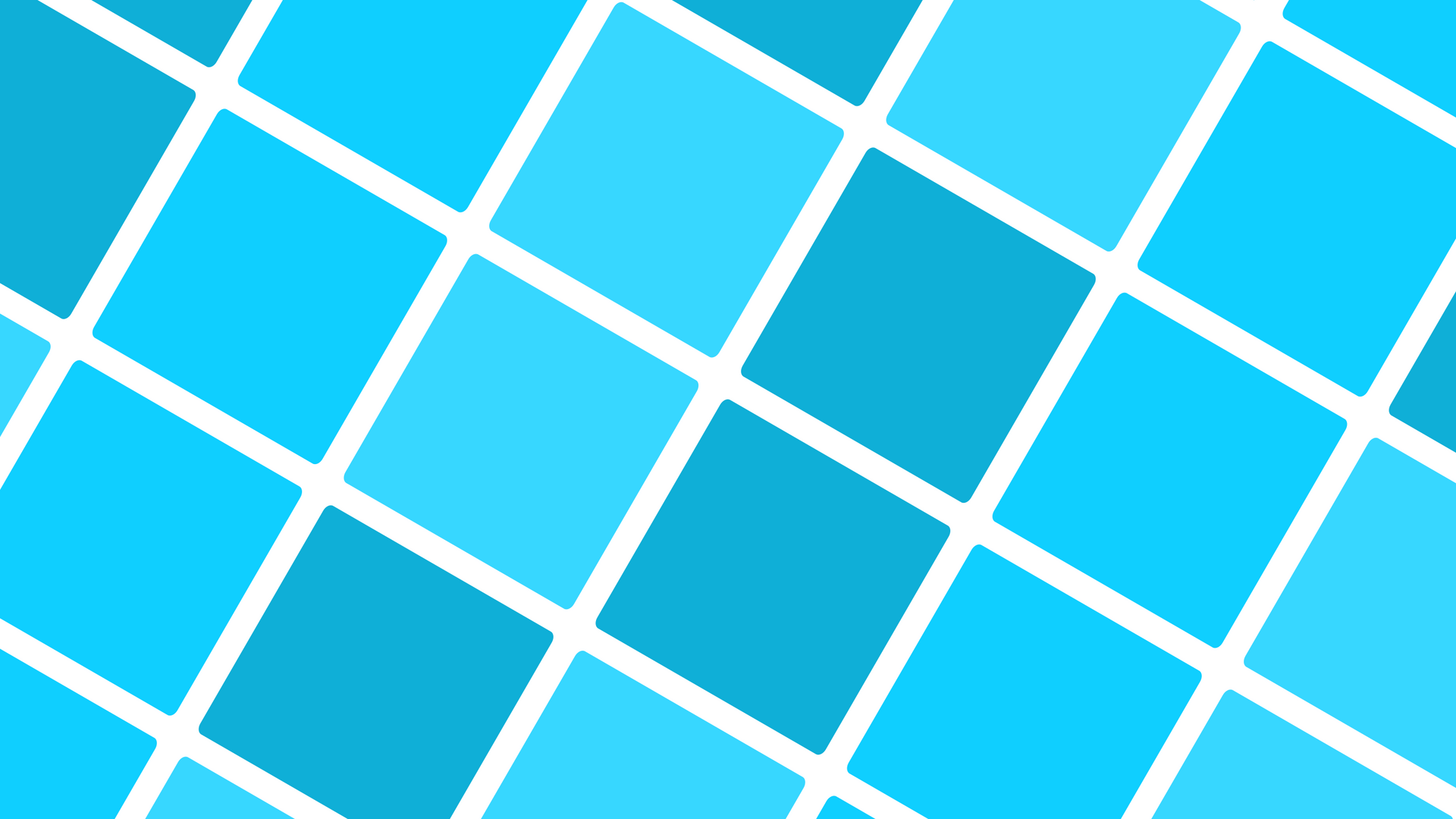Blue and white diagonal grid pattern of intersecting lines