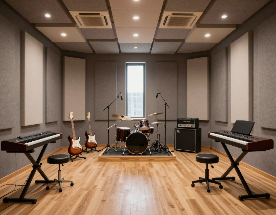 Sala prove residenziale insonorizzata