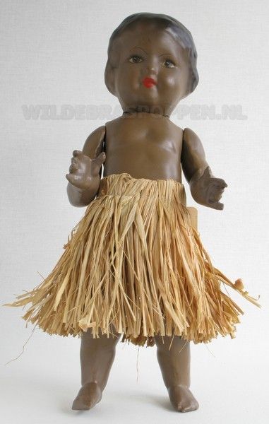 javaanse lichtbruine papier maché pop