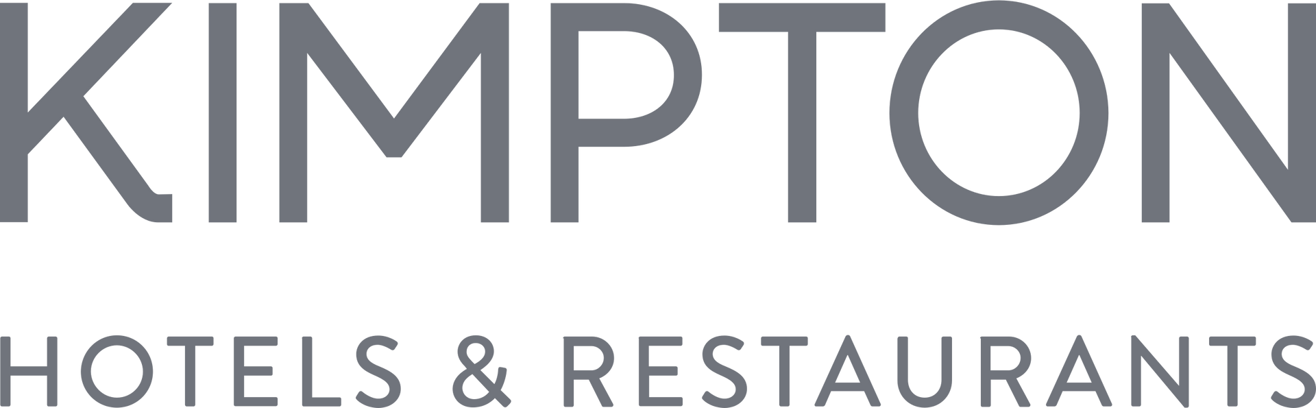 Kimpton Hotels & Restaurants logo in gray text on a white background