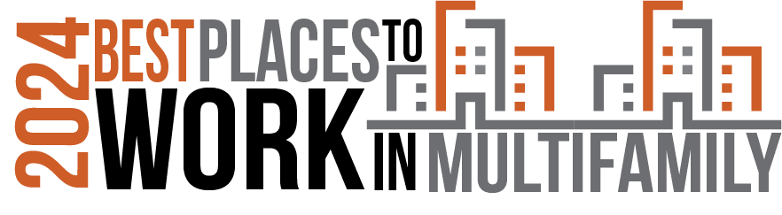 A logo for best places to work in multifamily.