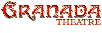 Granada Theatre logo in ornate red lettering on a white background