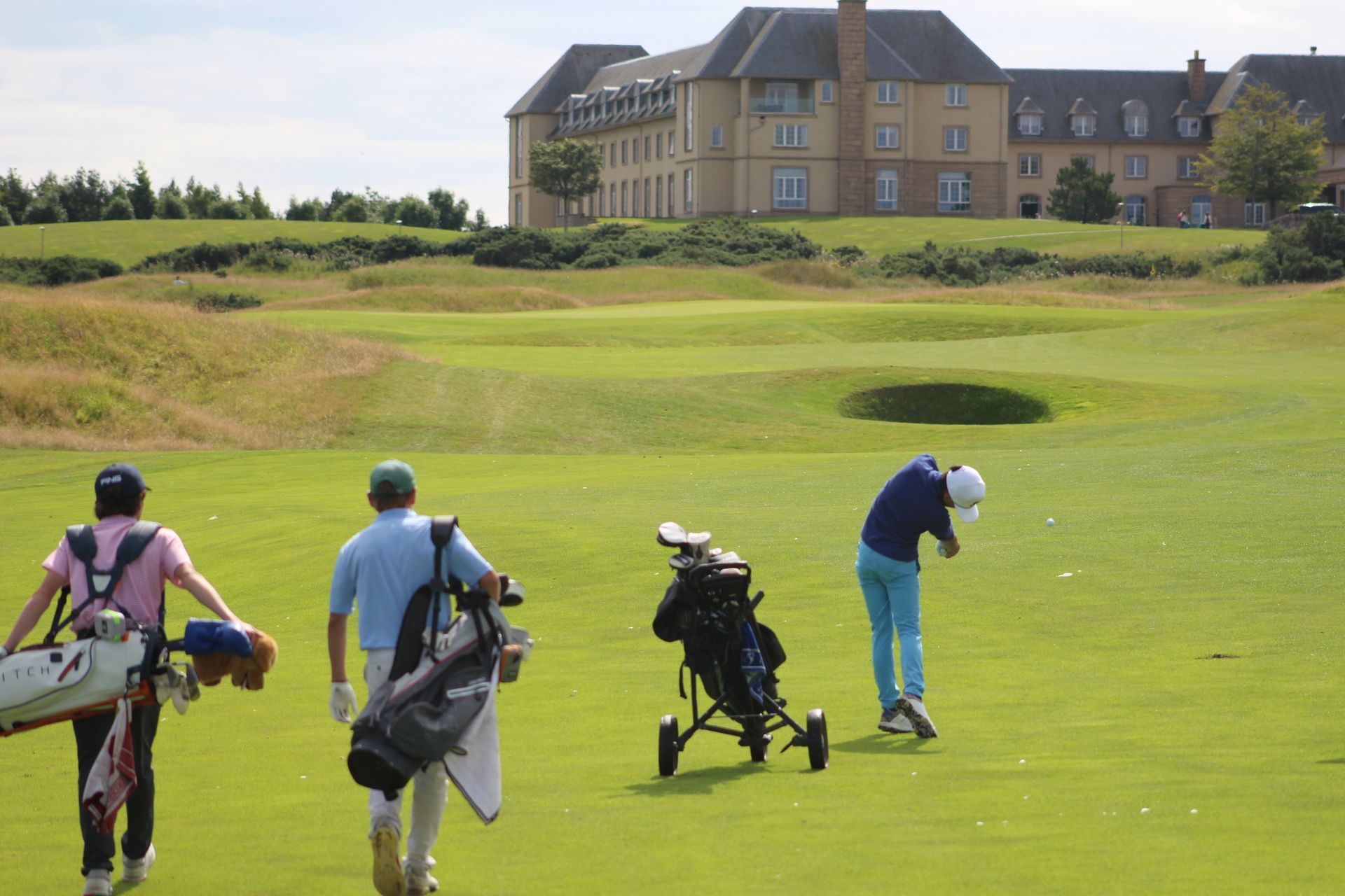 Children on golf camp