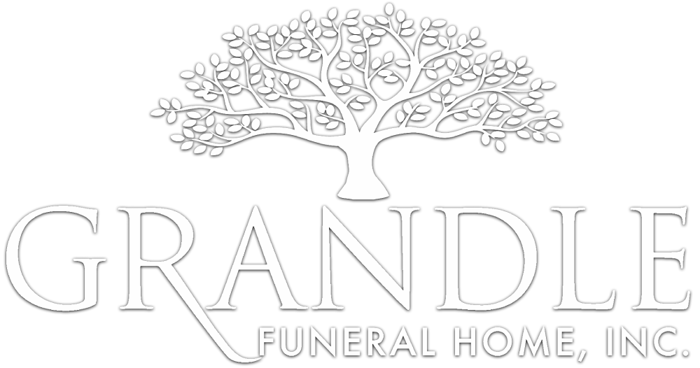 Grandle Funeral Home, Inc. logo with a tree above the name in light gray.