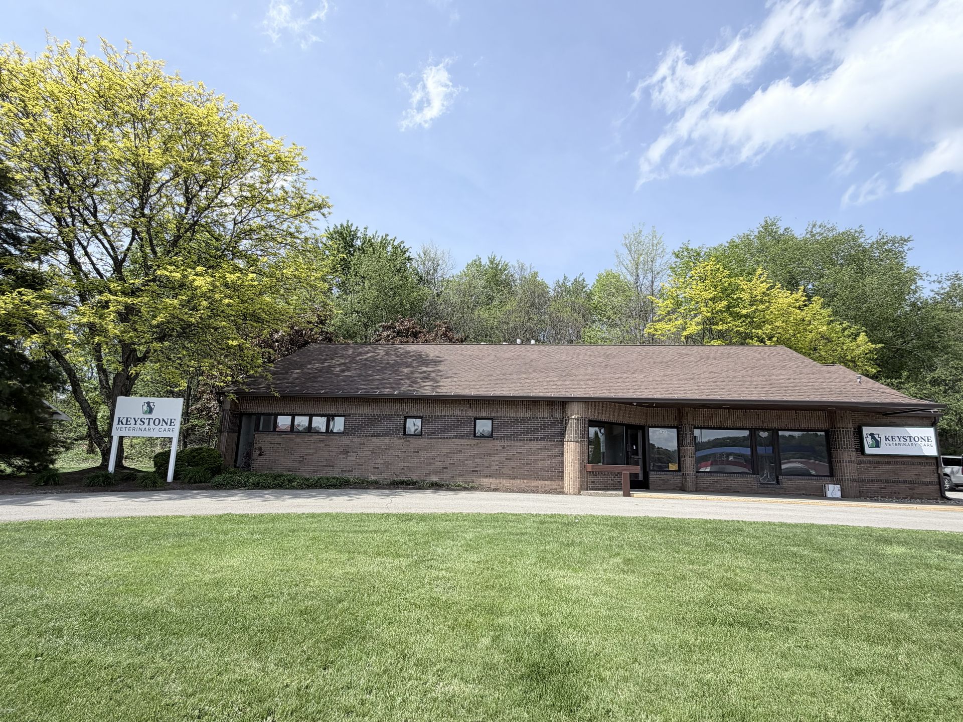 An image of a brick building. 