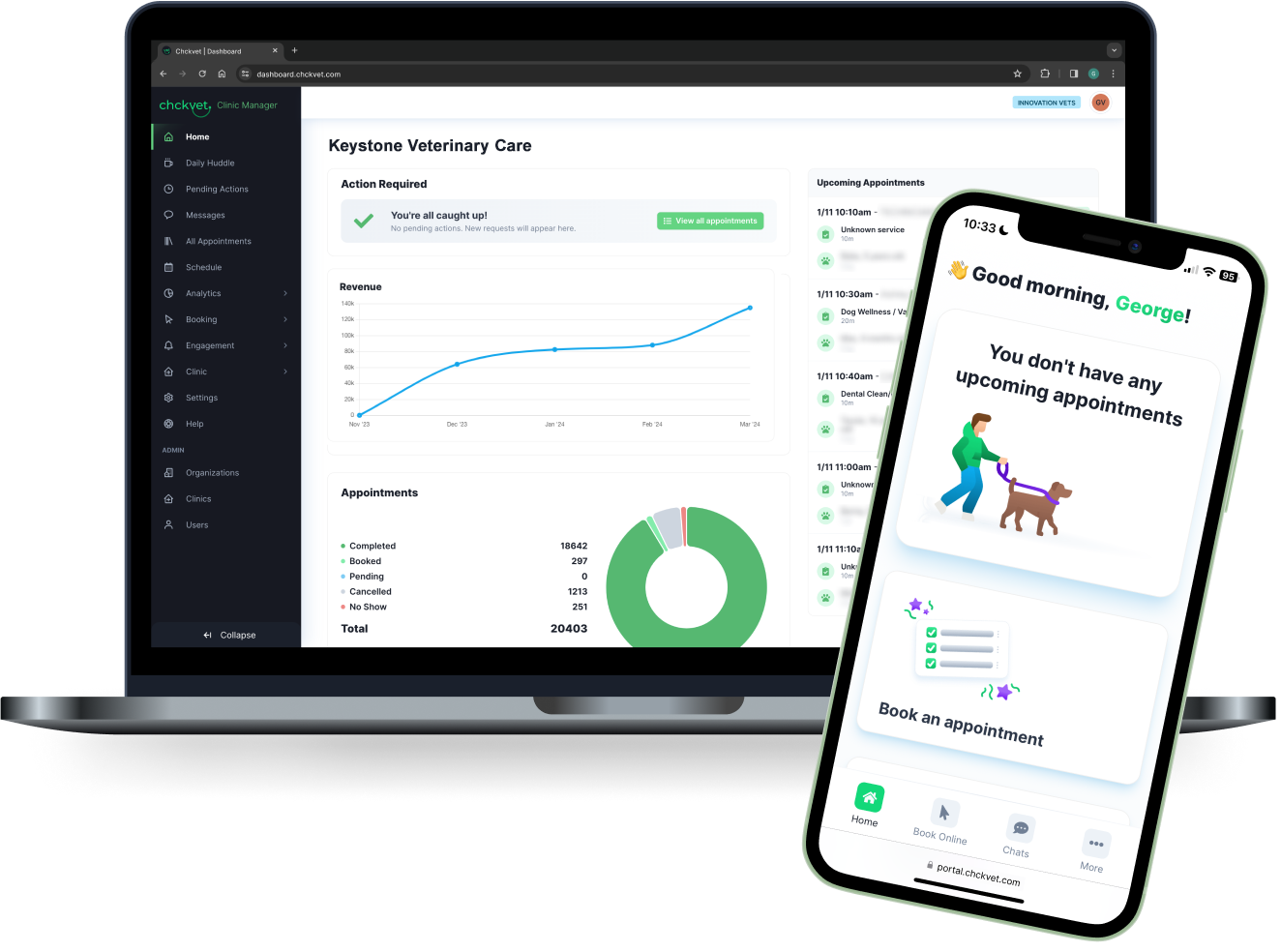 computer  mockup of client portal