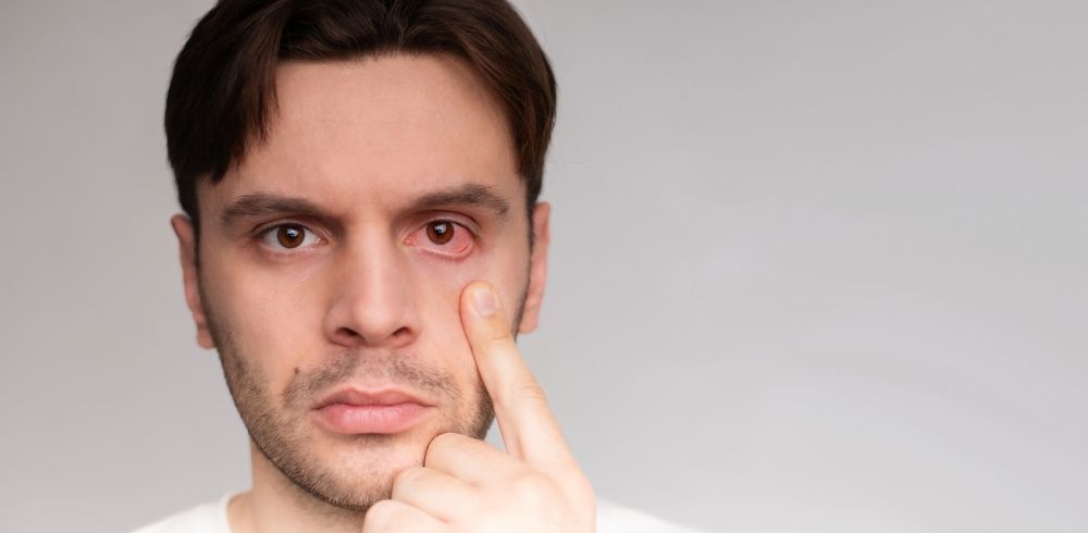 man with dry eye - TearCare Treatment