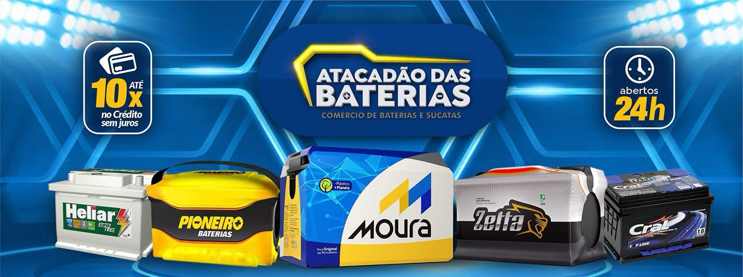 Atacadão das Baterias | Até 10x no crédito sem juros. Abertos 24h