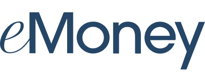 EMoney logo in dark blue text on a white background