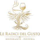 Logo dorato per il ristorante e pizzeria