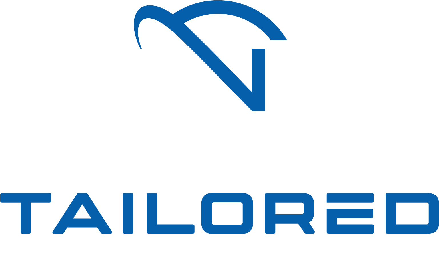 Blue Tailored logo with stylized T above the word “TAILORED”