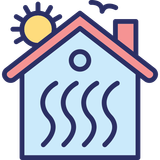 A thermometer and a hose with steam coming out of it.