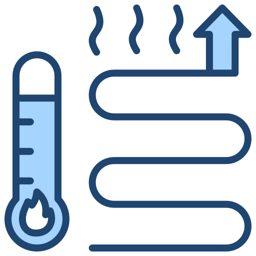 A thermometer and a hose with steam coming out of it.