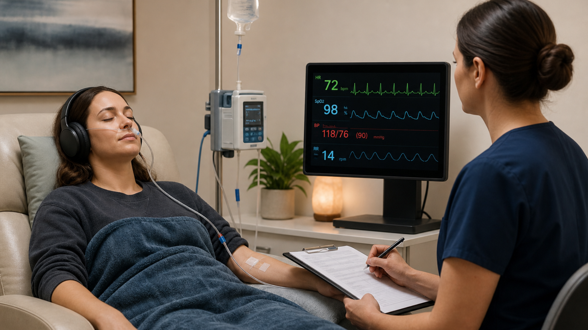 ketamine therapy session medical monitoring