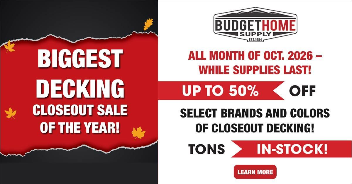 Budget Home Supply Deck Sale