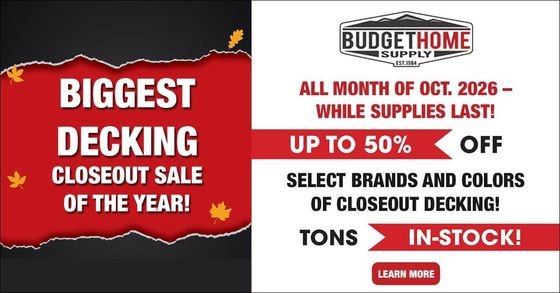 Budget Home Supply Deck Sale
