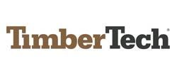 The logo for timber tech is brown and black on a white background.