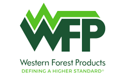 The logo for western forest products defines a higher standard