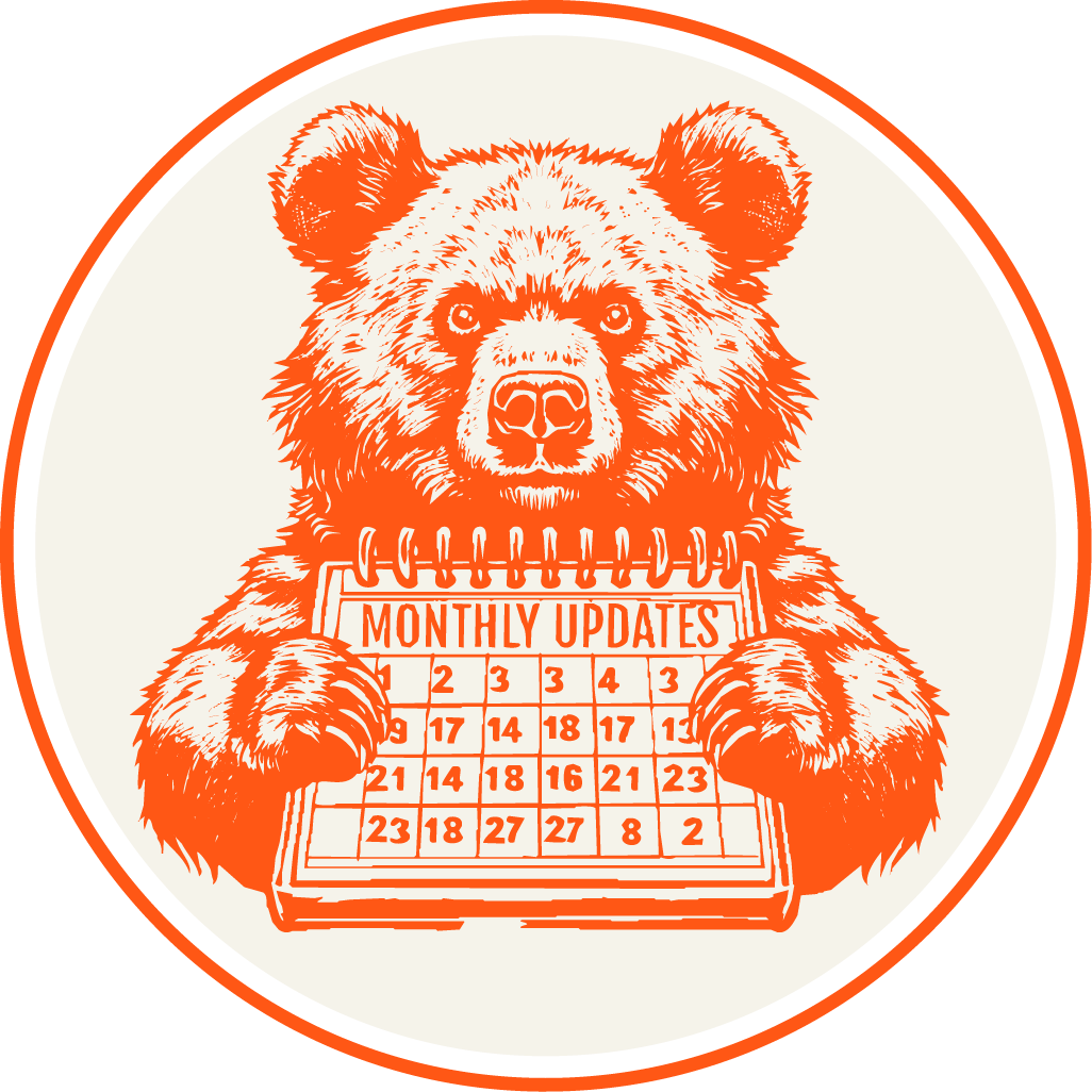 Monthly Updates Bear Graphic